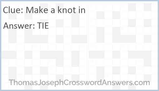 Make a knot in Answer