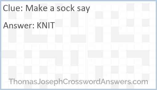 Make a sock say Answer