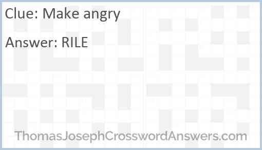 Make angry Answer