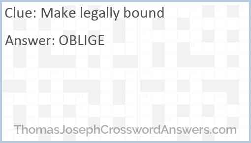 Make legally bound Answer