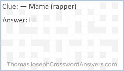 — Mama (rapper) Answer