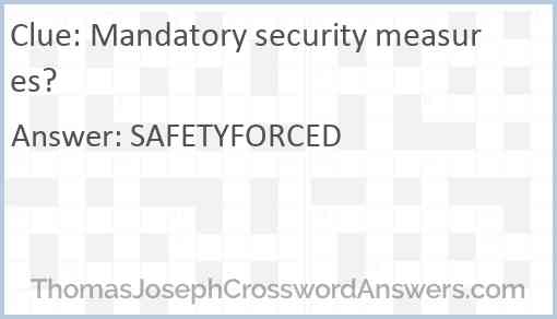 Mandatory security measures? Answer