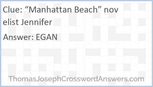 “Manhattan Beach” novelist Jennifer Answer