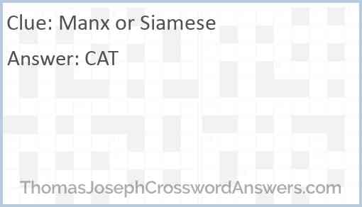 Manx or Siamese Answer