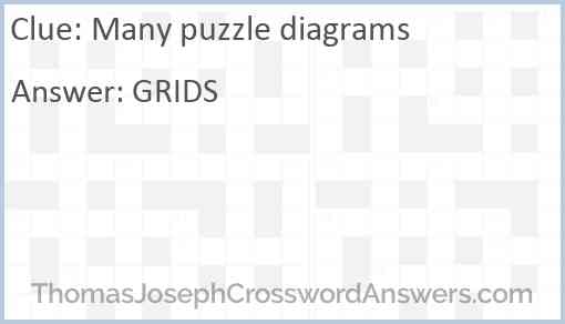 Many puzzle diagrams Answer