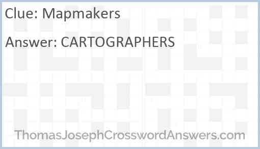Mapmakers Answer