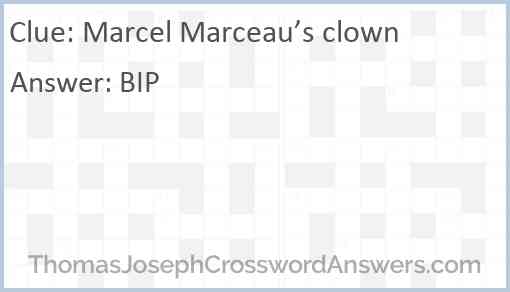 Marcel Marceau’s clown Answer