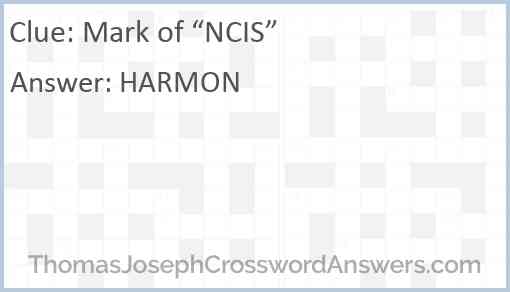 Mark of “NCIS” Answer