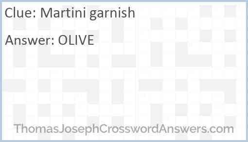 Martini garnish Answer