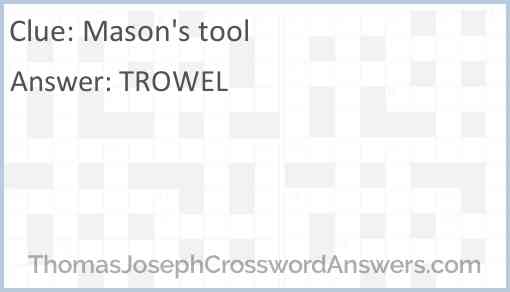 Mason’s tool Answer