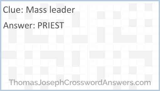 Mass leader Answer
