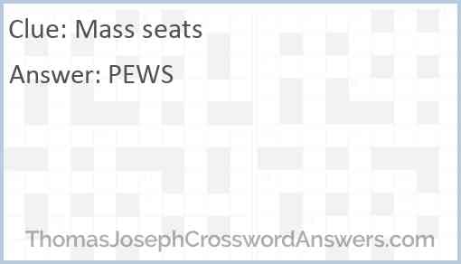 Mass seats Answer