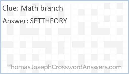 Math branch Answer