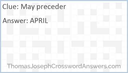 May preceder Answer