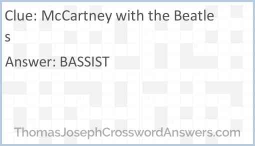 McCartney with the Beatles Answer
