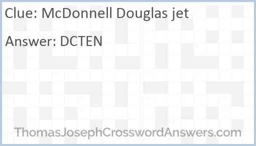 McDonnell Douglas jet Answer