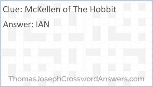 McKellen of The Hobbit Answer