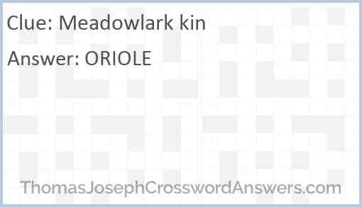 Meadowlark kin Answer