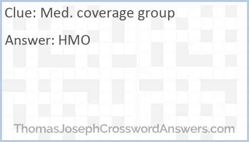 Med. coverage group Answer