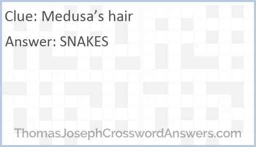 Medusa’s hair Answer