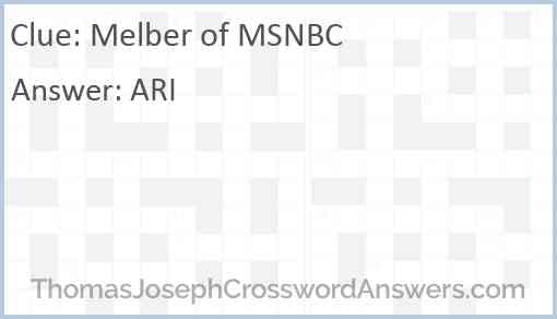 Melber of MSNBC Answer