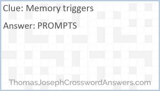 Memory triggers Answer