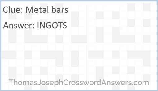 Metal bars Answer