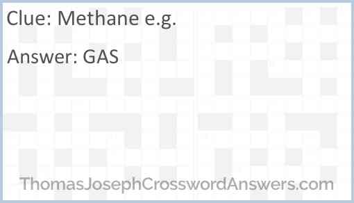 Methane e.g. Answer