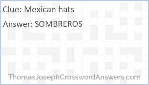 Mexican hats Answer