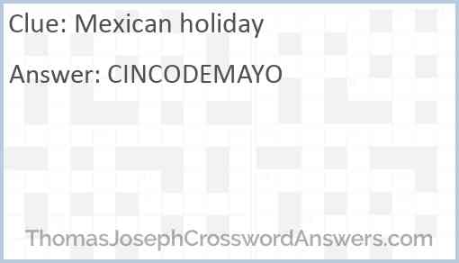 Mexican holiday Answer
