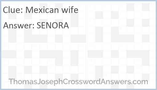 Mexican wife Answer