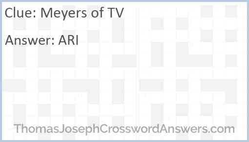 Meyers of TV Answer