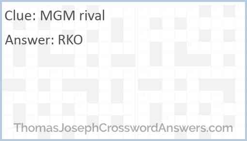 MGM rival Answer