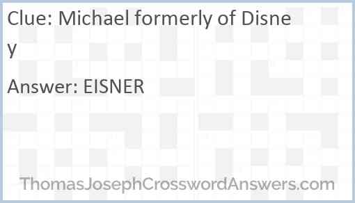 Michael formerly of Disney Answer