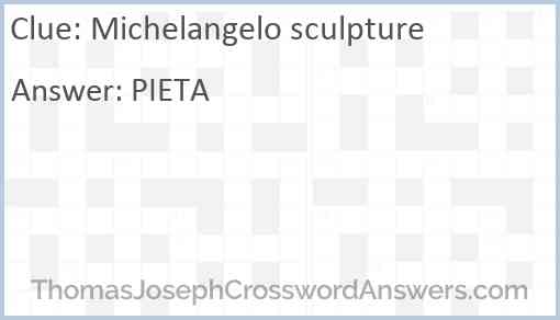 Michelangelo sculpture Answer