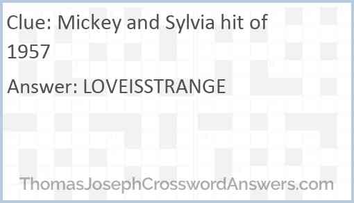 Mickey and Sylvia hit of 1957 Answer