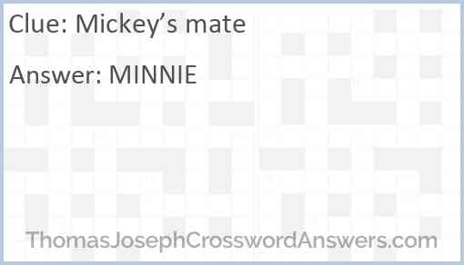 Mickey’s mate Answer