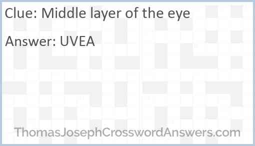Middle layer of the eye Answer