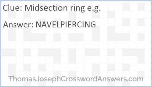 Midsection ring e.g. Answer