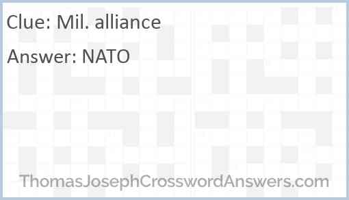 Mil. alliance Answer