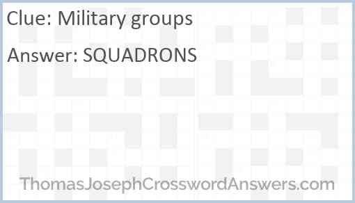 Military groups Answer