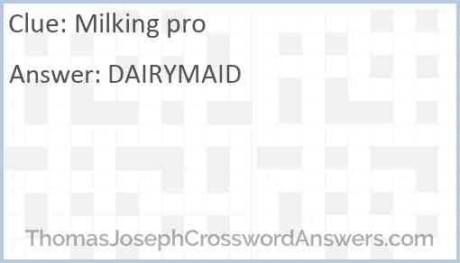 Milking pro Answer