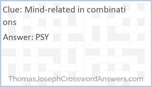 Mind-related in combinations Answer