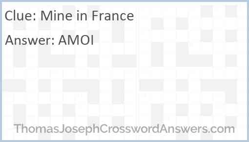 Mine in France Answer