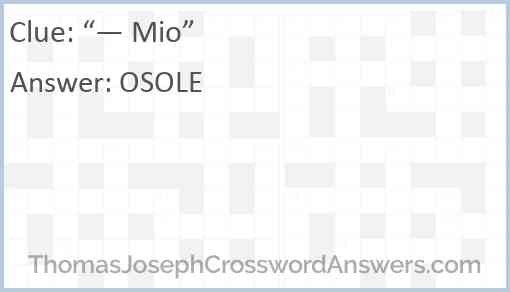 “— Mio” Answer