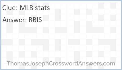 MLB stats Answer