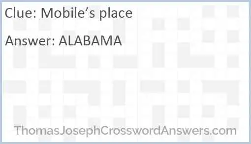 Mobile’s place Answer