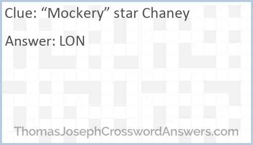 “Mockery” star Chaney Answer