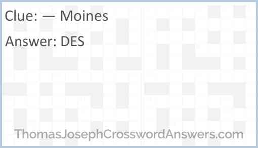 — Moines Answer