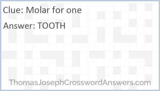 Molar for one Answer